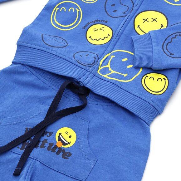 New-Original Marines, Italy-US Seller-SMILEY FACE COTTON TODDLER BOY OUTFIT SET - Picture 5 of 6